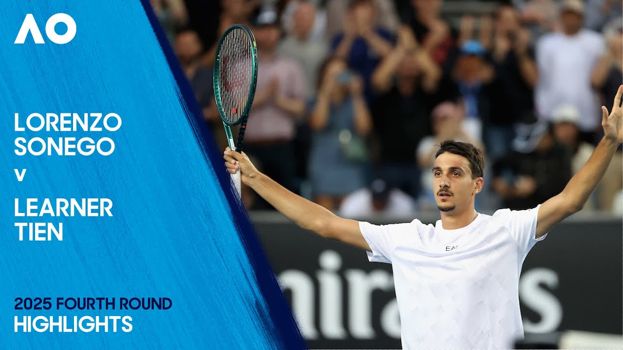 Lorenzo Sonego v Learner Tien Highlights | Australian Open 2025 Fourth Round